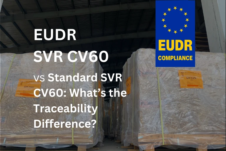 Thumbnail explaining the traceability difference between EUDR SVR CV60 and standard SVR CV60.